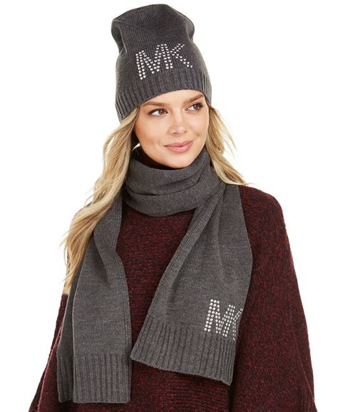 michael kors hat and scarf set mens|michael kors scarf women.